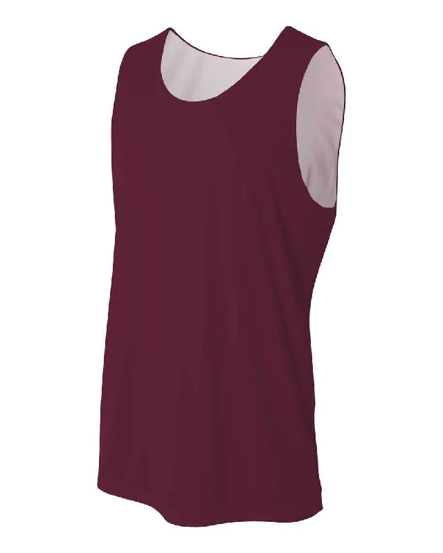 A4 NB2375 Youth Reversible Jump Jersey - Maroon White