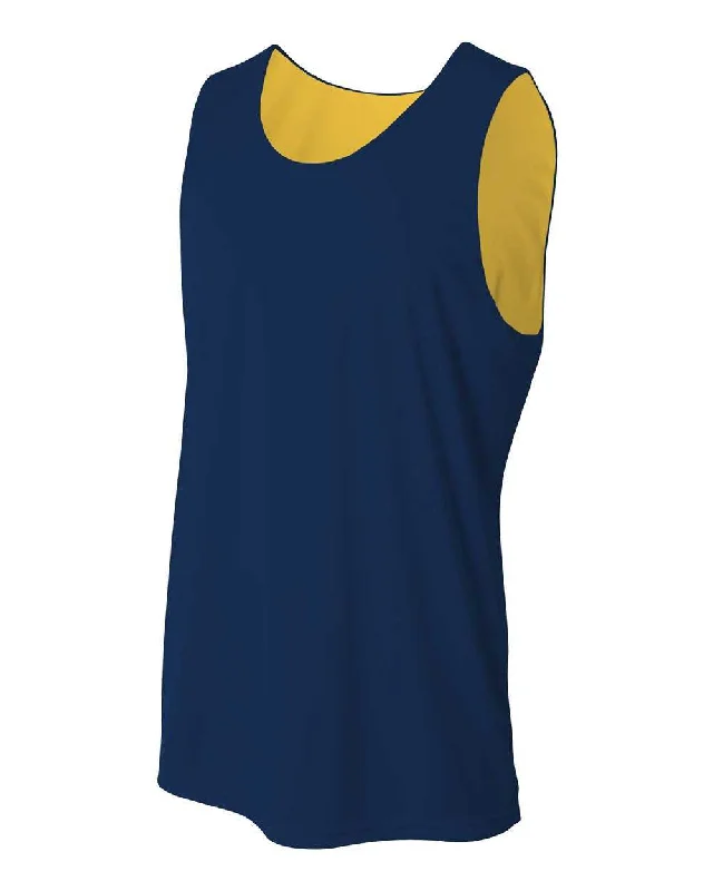 A4 NB2375 Youth Reversible Jump Jersey - Navy Gold