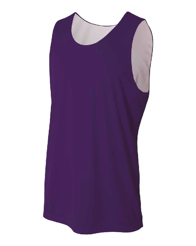 A4 NB2375 Youth Reversible Jump Jersey - Purple White