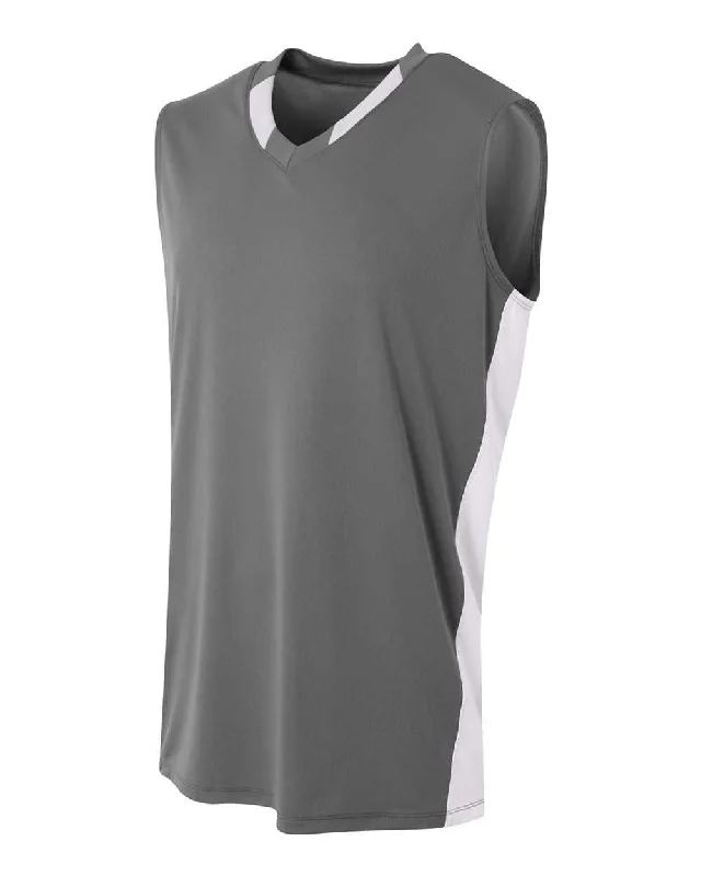 A4 NB2377 Youth Backcourt Jersey - Graphite White