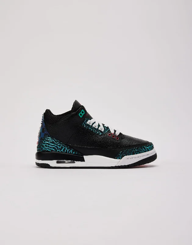 Jordan Air Jordan 3 Retro SE 'Black and Hyper Jade' Grade-School