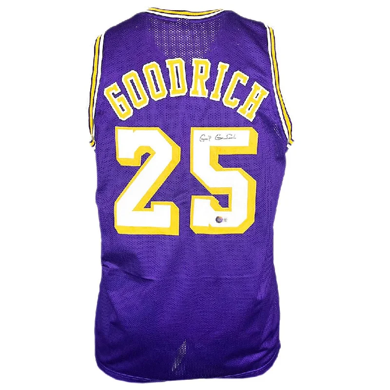 Gail Goodrich Signed Los Angeles Purple Basketball Jersey (Beckett)