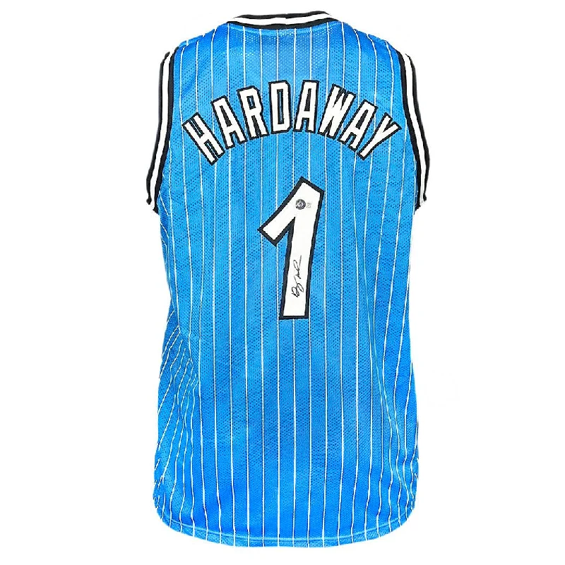 Anfernee Penny Hardaway Signed Orlando Blue Basketball Jersey (Beckett)