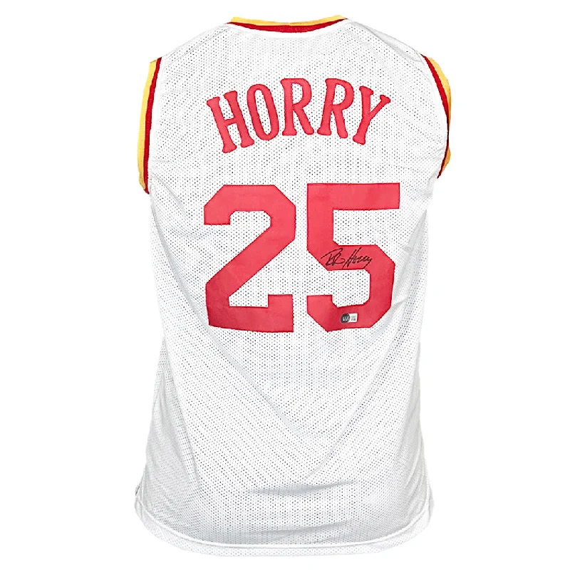 Robert Horry Signed Houston White Basketball Jersey (Beckett)