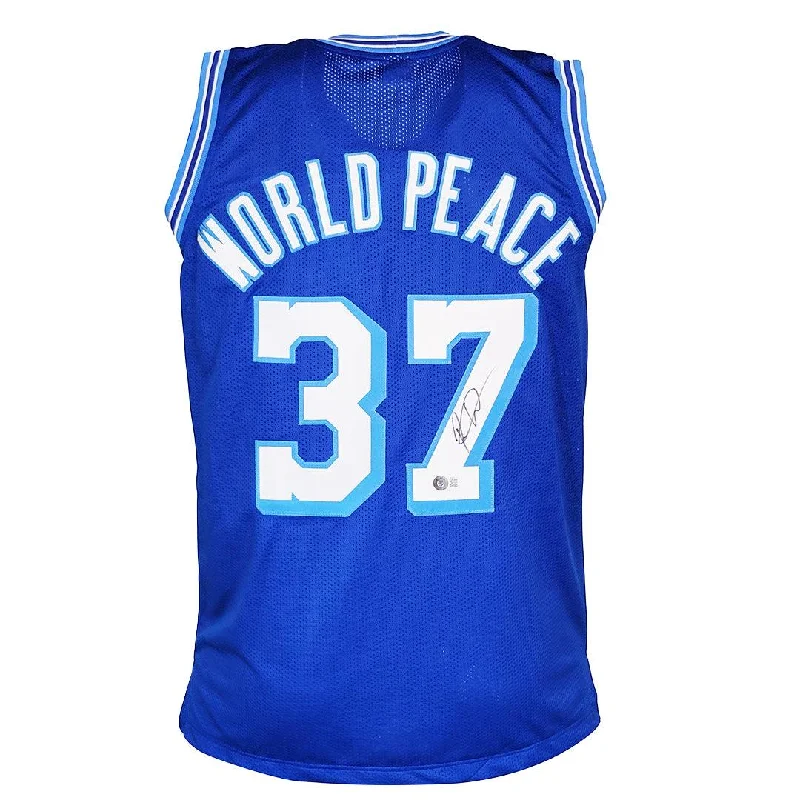 Ron Artest Signed Los Angeles Blue Meta World Peace Basketball Jersey (Beckett)