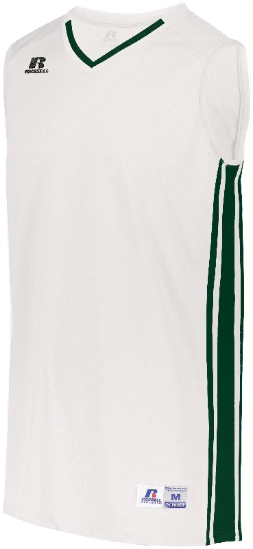 White/Dark Green