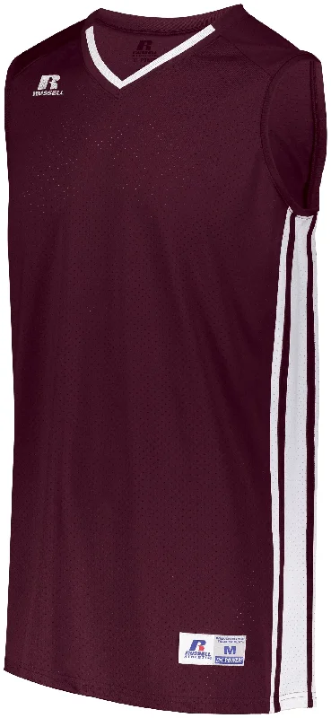 Maroon/White