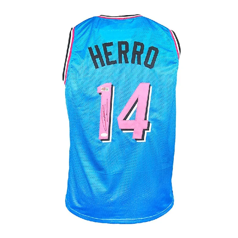 Tyler Herro Signed Miami Blue Basketball Jersey (JSA)