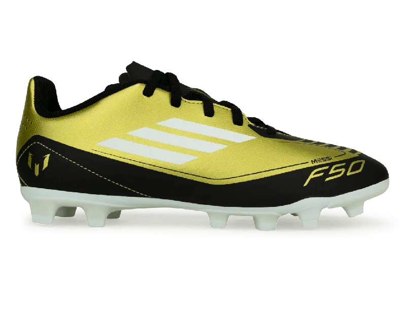 adidas Kids F50 Messi Club FxG Gold/White/Black