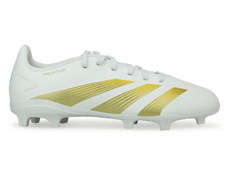 adidas Kids Predator League FG White/Gold