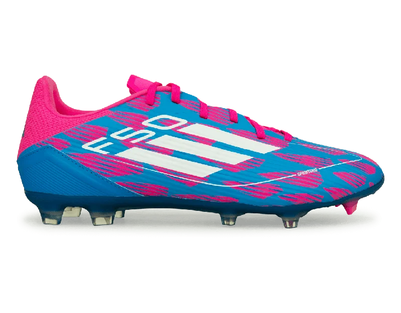 adidas Men's F50 League FG/MG Blue/White/Pink