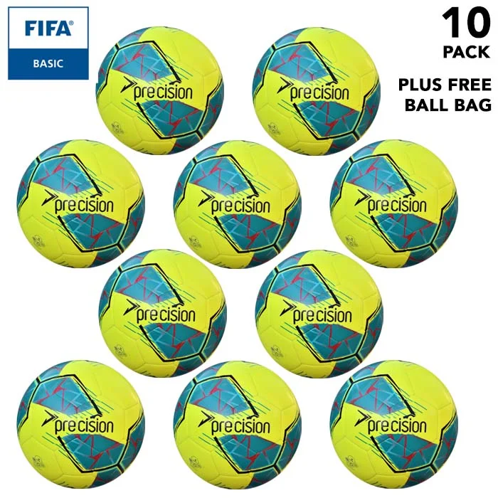 Bulk Buy Precision Fusion Training Footballs and Ball Bag