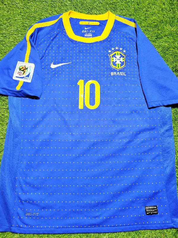 Kaka Brazil 2010 WORLD CUP Away Nike Soccer Jersey Shirt Camiseta L SKU# 369251-493