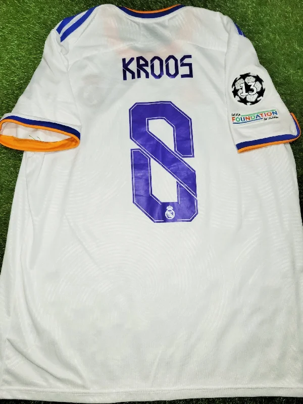 Kroos Real Madrid 2021 2022 UEFA FINAL Home Soccer Jersey Shirt XL SKU# GQ1359