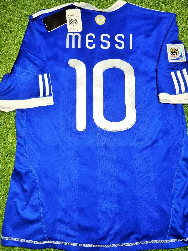 Messi Argentina 2010 WORLD CUP Away Soccer Jersey Shirt BNWT XL SKU# P47053 AZB001