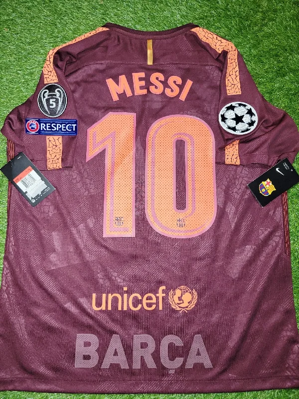 Messi Barcelona Third UEFA 2017 2018 Soccer Jersey Shirt BNWT L SKU# 847253-683