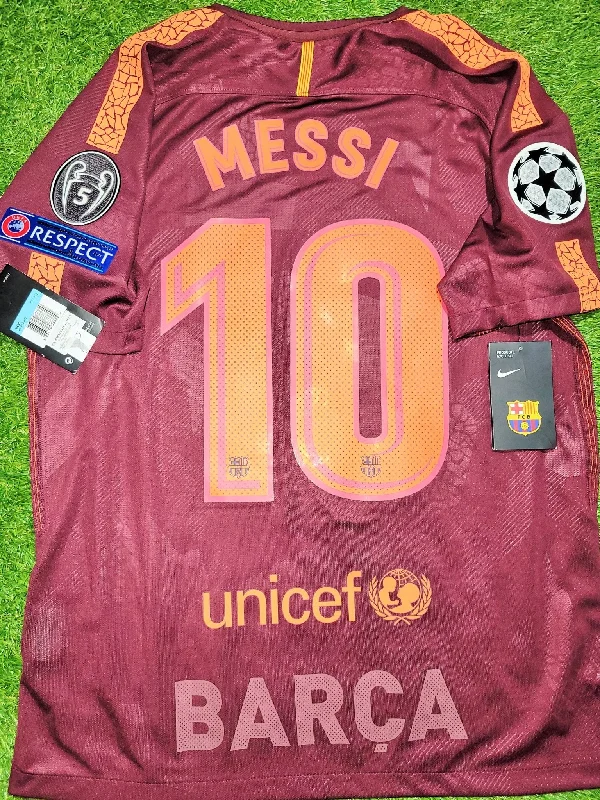 Messi Barcelona Third UEFA 2017 2018 Soccer Jersey Shirt BNWT M SKU# 847253-683