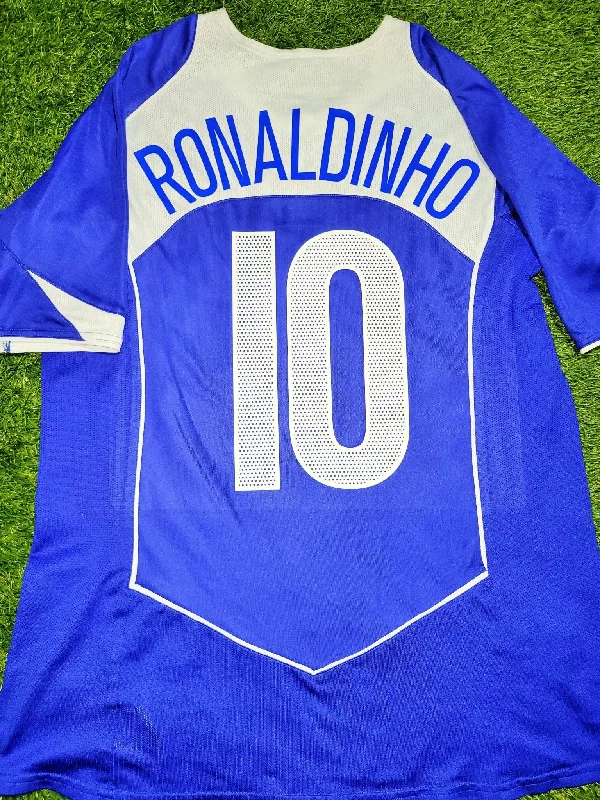 Ronaldinho Nike Brazil 2004 Away Soccer Jersey Shirt L