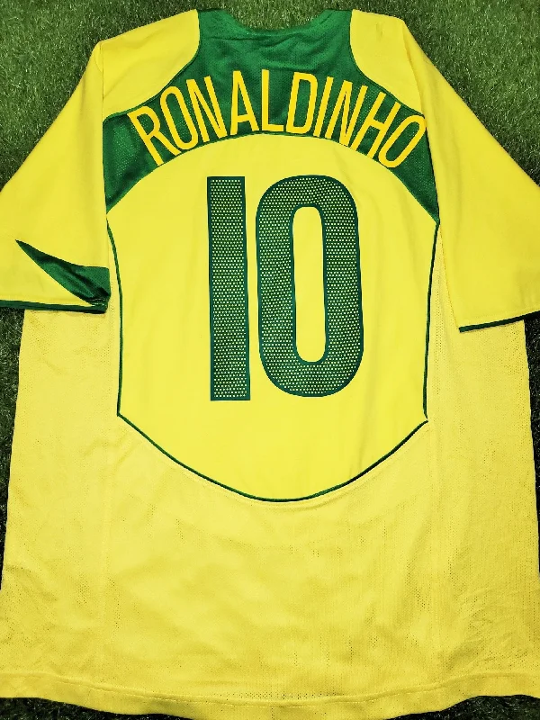 Ronaldinho Brazil 2004 Home Soccer Jersey Shirt M