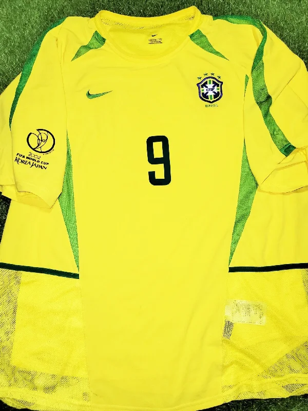 Ronaldo Brazil 2002 WORLD CUP PLAYER ISSUE Soccer Jersey Shirt XL SKU# S20901MSP 182264