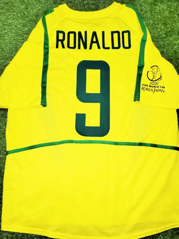 Ronaldo Brazil 2002 WORLD CUP Soccer Home Jersey Shirt M