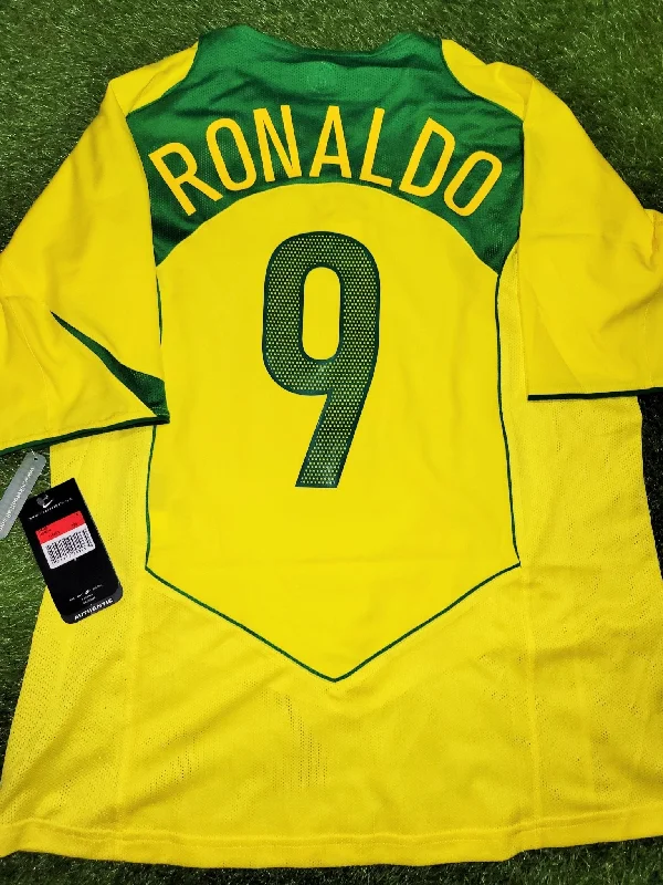 Ronaldo Nike Brazil 2004 Home Soccer Jersey Shirt BNWT L SKU# 116603