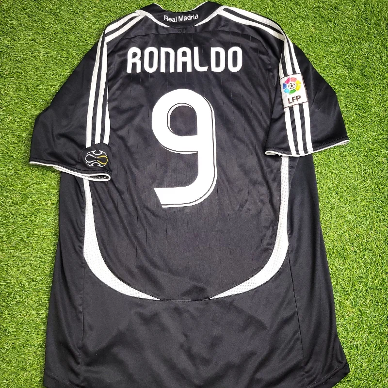 Ronaldo Real Madrid 2006 2007 Away Soccer Jersey Shirt L SKU# 060819 APU002