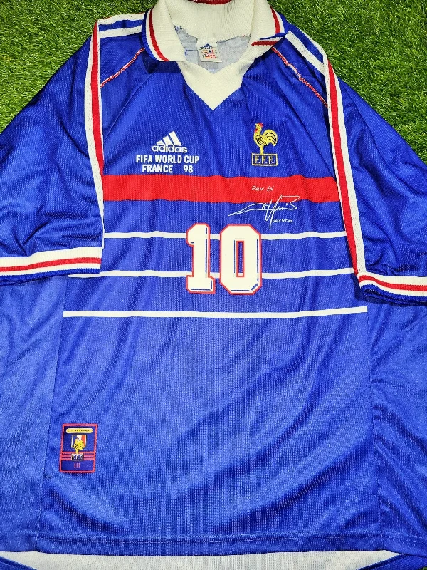 Zidane France 1998 WORLD CUP FINAL LIMITED EDITION Soccer Jersey Maillot Shirt XL