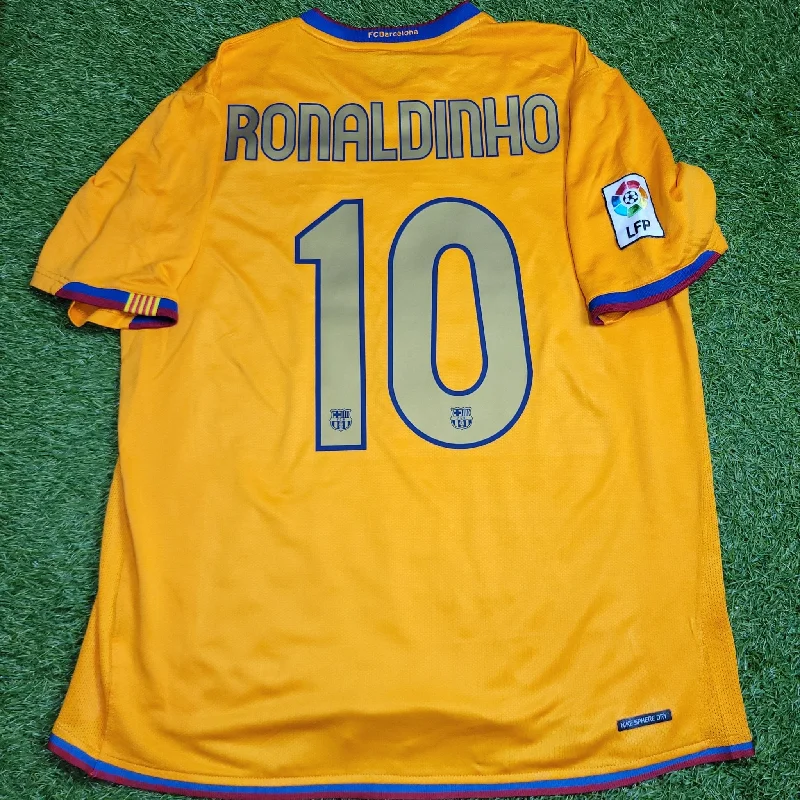 Ronaldinho Barcelona 2006 2007 Away Soccer Jersey Trikot Shirt L SKU# 146982